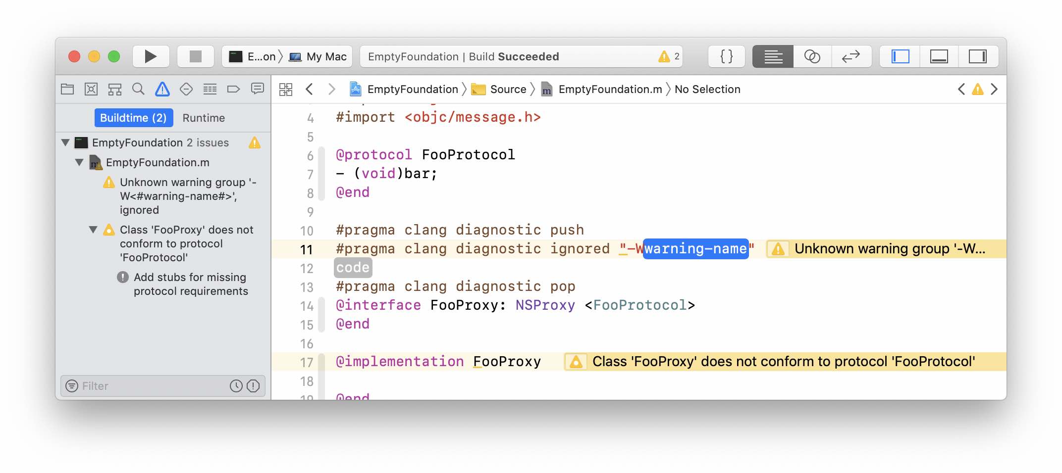 Expanded Xcode ignore snippet